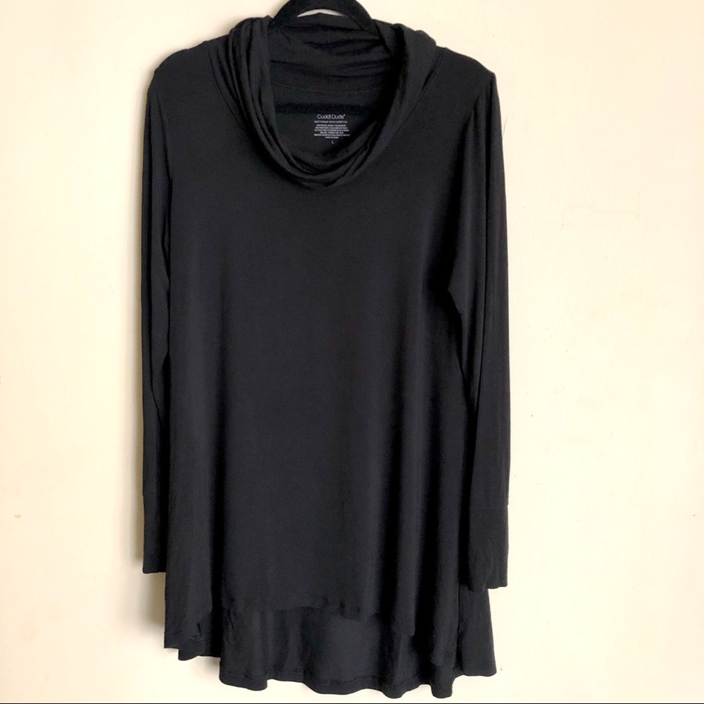 Cuddl Duds comfy cowl neck spandex tunic